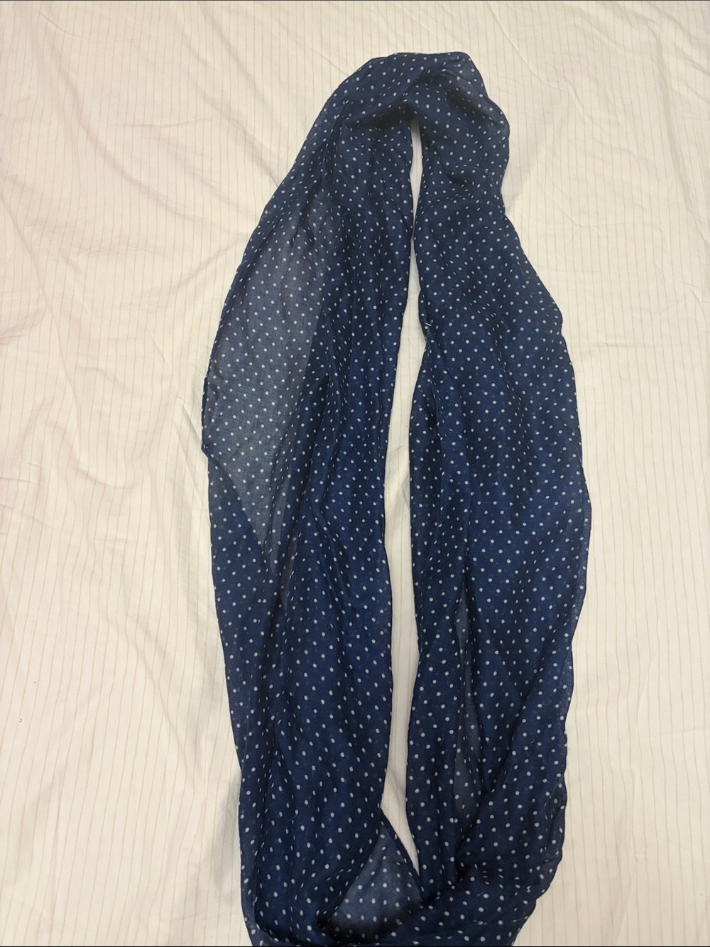 Ardene Navy Polka Dot Lightweight Scarf